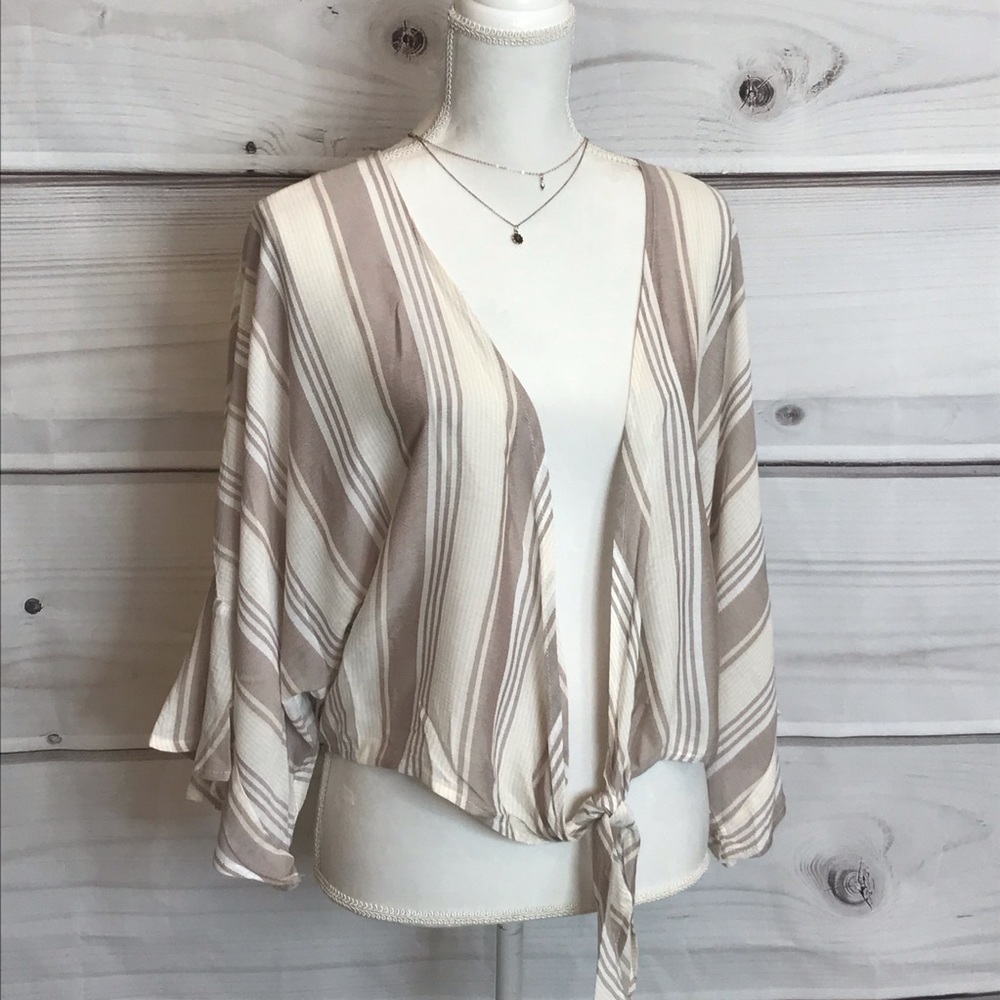 Olivaceous Striped Crop Top